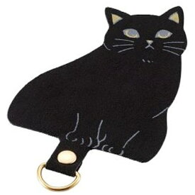 ELECOM｜エレコム スマホ ストラップホールシート ケーブル穴用 1口タイプ 1枚入り アニマルタイプ 黒ネコ P-STHD1AMCATB