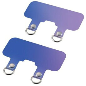 ELECOM｜エレコム スマホ ストラップホールシート スピーカー穴用 2口タイプ 2枚入り オーロラ P-STHD2ACR