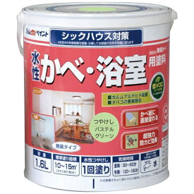 アトムサポート｜Atom Support アトム 水性壁浴室塗料 1.6L パステルグリーン