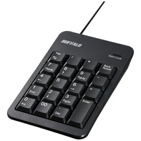 法人バッファロー バッファロー　有線テンキーボード　Tabキー付き　簡易パッケージモデル　ブラック BSTK100BKZ