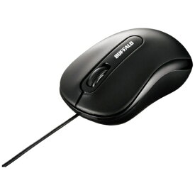 法人バッファロー バッファロー　有線　光学式マウス　3ボタンタイプ　Mサイズ　ブラック BSMOU050MBKZ