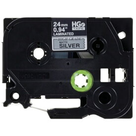 brother｜ブラザー ブラザー　HGEテープ　黒文字／銀（つや消し）／24mm HGE-M951V