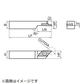 京セラ｜KYOCERA 京セラ　サブスピンドル対応小径突っ切り用ホルダ　KTKF−S KTKFL1212F-12SA