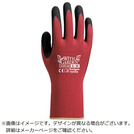 東和コーポレーション｜TOWA CORPORATION トワロン　ニトリル背抜き手袋　WITHGARDENランドスケープ　バーガンディ　7／S バーガンディ/ブラック W595-S