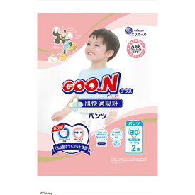 大王製紙｜Daio Paper GOO.N（グーン）プラス 肌快適設計 パンツタイプ Bigサイズ（12-20kg）2枚入