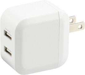 グリーンハウス｜GREEN HOUSE AC-USB アダプタ 2ポート ホワイト GH-ACU2H-WH [2ポート /Smart IC対応]