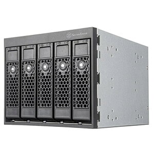 SilverStonebVo[Xg[ SATA/SAS[ouP[X [5.25C`xCx3HDD/SSD 2.5/3.5C`x5] FS305-E ubN SST-FS305-E
