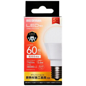 IRIS OHYAMA�b�A�C���X�I�[���} LED�d�� E17 �L�z�� �d���F 60�` �i760lm�j LDA6L-G-E17-6T8 [E17 /��ʓd���` /60W���� /�d���F /�L�z���^�C�v]