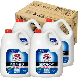 花王｜Kao 【ケース】 トイレマジックリン 消臭・洗浄スプレー 消臭ストロング フレッシュハーブの香り業務用 4.5L×4個