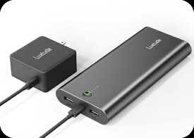 【エントリーで最大全額ポイント還元｜7/18迄】 Luxtude モバイルバッテリー 26800mAh 付属ケーブル:Type-C to C ブラック PD26800-B [USB Power Delivery対応 /3ポート]