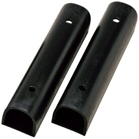 日本緑十字｜JAPAN GREEN CROSS 緑十字　カーストップ（車止め）　カーストップ−100W　高さ100×幅100×全長450　2個組　ゴム製 120030