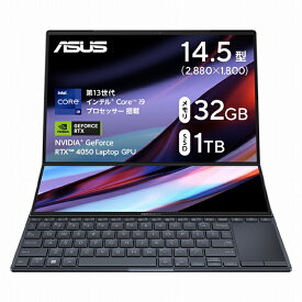 ASUS｜エイスース ノートパソコン Zenbook Pro 14 Duo OLED (UX8402) テックブラック UX8402VU-P1024W [14.5型 /Windows11 Home /intel Core i9 /メモリ：32GB /SSD：1TB /WPS Office /2023年5月モデル]