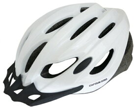 CAPTAIN STAG｜キャプテンスタッグ 子ども大人兼用自転車ヘルメット Ventoソフトシェル自転車ヘルメット バイザー付き(頭囲56〜60cm/ホワイト) Y-6525【返品不可】