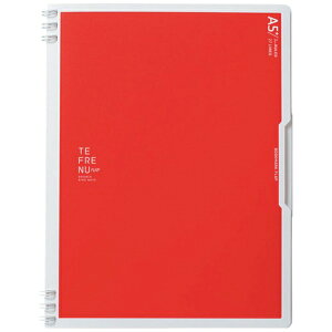 キングジム|KING JIM キングジム ダブルリングノート テフレーヌ フラップ A5変形 赤 9804TE-R