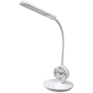 朝日電器|ASAHI ELECTRIC ELPA LEDデスクライト 時計付 AS-LED10(W)
