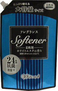 日本合成洗剤｜NIHON DETERGENT MFG フレグランスソフター 詰替用 特大容量サイズ 1080mL ホワイトムスクの香り