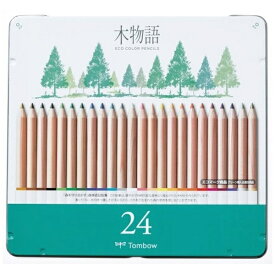トンボ鉛筆｜Tombow 木物語 缶入色鉛筆 24色セット CB-RS24C