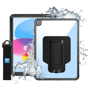ARMOR-X�b�A�[�}�[�G�b�N�X ARMOR-X - IP68 Waterproof Case with Hand Strap for iPad (A16)/iPad ( 10th ) [ Black ] �u���b�N