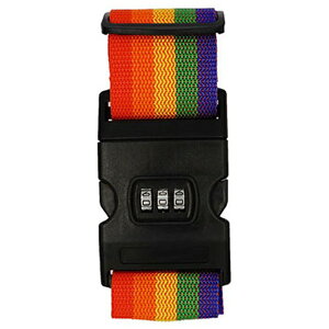 ロジック|Logic ダイヤルロック付きスーツケースベルト 3ダイヤル レインボー LG-STCS-BLT-RB