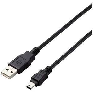 ELECOM�b�G���R�� �G���R���@USB2�D0�P�[�u���@A�|miniB�^�C�v�@�d�l�Œ�@1m�@�u���b�N U2C-AM10BK/ID