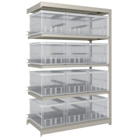 トラスコ中山｜TRUSCO NAKAYAMA TRUSCO　スチールラック　M1．5型　オリコン保管タイプ　H1800XW1160XD595　50LX12　TSK−О50B透明X12個付　連結 M1.5-6465-50LX12B