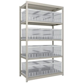 トラスコ中山｜TRUSCO NAKAYAMA TRUSCO　スチールラック　M1．5型軽中量棚　オリコン保管タイプ　H2100XW1160XD595　50LX12　TSK−О50B透明X12個付 M1.5-7465-50LX12