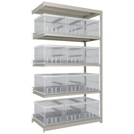 トラスコ中山｜TRUSCO NAKAYAMA TRUSCO　スチールラック　M1．5型軽中量棚　オリコン保管タイプ　H2100XW1160XD595　50LX12　　TSK−О50B透明X12個付　連結 M1.5-7465-50LX12B