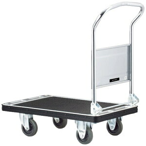 花岡車輛|HANAOKA ダンディ スチール台車 ダンディDシリーズ タイプDH 折りたたみハンドル式 サイレントキャスター仕様 W800×D500 UDH-LSC-GS