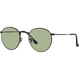 RayBan｜レイバン ROUND METAL WASHED LENSES RB3447 002/52 50mm ポリッシュブラック/グレーイエロー