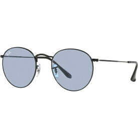 【エントリーで最大全額ポイント還元｜7/18迄】 RayBan｜レイバン ROUND METAL WASHED LENSES RB3447 002/64 50mm ポリッシュブラック/ブルー