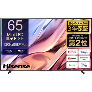 HisensebnCZX ter 65U8K [65V^ /BluetoothΉ /4KΉ /BSECS 4K`[i[ /YouTubeΉ]