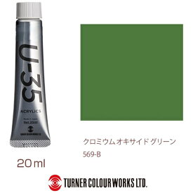 ターナー色彩｜TURNER COLOUR ヘビーボディ 20ml U-35 アクリリックス クロミウムオキサイドグリーン UA020569