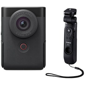 キヤノン｜CANON コンパクトデジタルカメラ PowerShot V10 トライポッドグリップキット Vlogカメラ ブラック PSV10TRIPODKITBK