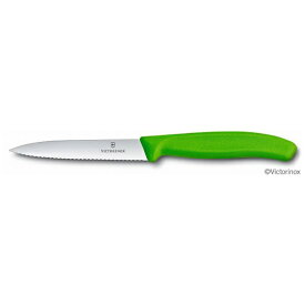 ビクトリノックス｜VICTORINOX ペティーナイフ波刃（10cm） #6.7736.4E グリーン
