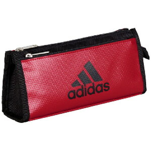 三菱鉛筆|MITSUBISHI PENCIL アディダス筆入 ソフトペンケース ダブルポケット 赤黒 PT1400AI07R24
