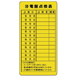 ユニット|UNIT ユニット 電気関係標識 分電盤点検表 32527