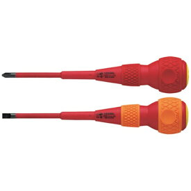 ベッセル｜VESSEL ベッセル ボールグリップ絶縁ドライバー2本組 ＋2／−6×100mm 各1本 202PS−1 202PS1