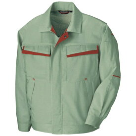 アイトス｜AITOZ アイトス 長袖サマーブルゾン（配色）（男女兼用） アースグリーン×ワインレッド S 5570005S