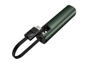 COMPUCASE JAPAN｜コンピューケースジャパン ケーブル付モバイルバッテリー 5000mAh Type-C直結 agreen グリーン JMB-PF50-GR [1ポート]