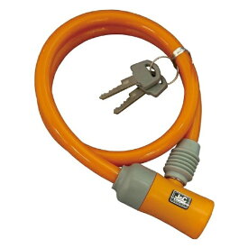 J&C｜ジェイアンドシー ワイヤー錠 (φ10×600mm/オレンジ) JC-023W