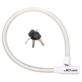 J&C｜ジェイアンドシー ワイヤー錠 (φ14×650mm/ホワイト) JC-030W