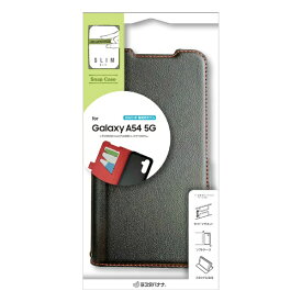 ラスタバナナ｜RastaBanana Galaxy A54 5G(SC-53D SCG21) 薄型手帳ケース サイドマグネット カード3枚 ブラック×レッド 7476GA54BO