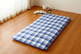 小栗｜OGURI 【敷ふとんカバー】 ギンガムチェック （約100×215cm） サックス PE13121-76 [シングルサイズ]