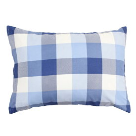 小栗｜OGURI 【ピロケース】 ギンガムチェック サックス PE16121-76 [43×63cm枕用 /ファスナータイプ]