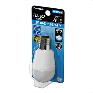 Panasonic�b�p�i�\�j�b�N LED�d�� �p���b�N LDA4DGE17SK4X [E17 /��ʓd���` /40W���� /�����F /1�� /�L�z���^�C�v]