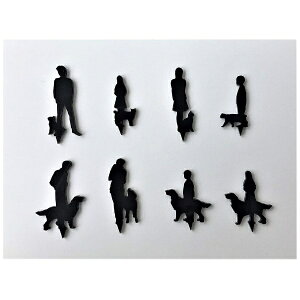 タケダ|takeda タケダ シルエット人形アクリル黒 人・犬猫1/50 40-0479