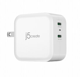 j5 create｜ジェイファイブクリエイト 20Wx2ポート USB PD急速充電器 ホワイト JUP2440 [USB Power Delivery対応 /2ポート /20W]