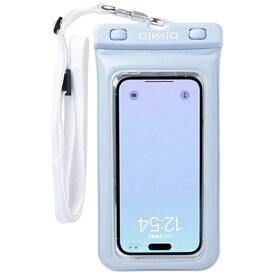 HAMEE｜ハミィ DIVAID フローティング防水ケース ワイドサイズ ショルダーストラップ ライトブルー 566-952276