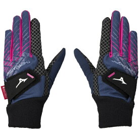 ミズノ｜mizuno 【レディース 両手用】ゴルフグローブ THERMA GRIP サーマグリップ(WLサイズ：20〜21cm/ネイビー) 5MJWB352 14【返品交換不可】