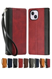 shizukawill｜シズカウィル iPhone14 手帳型 本革調 レザーケース フック型ストラップ付 Shizukawill ボルドーレッド×ブラック APIP14BIRB